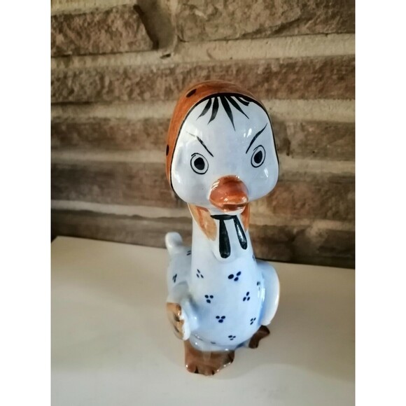 Vintage Tonala pottery Duck; Artist signed, Mexico Hand Painted 8" - Picture 4 of 7